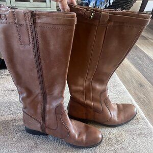 Naturalizer N5 Comfort Wide Shaft Brown Boots sz 9 Women Comfy Short Heel